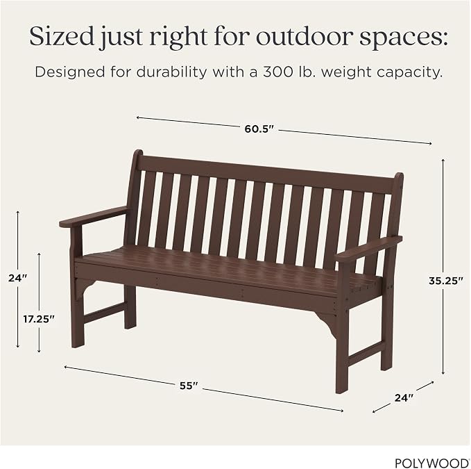 POLYWOOD GNB60MA Vineyard 60" Bench - Image 3
