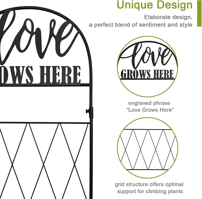 hogardeck 45 * 14 inch Metal Garden Trellis - Image 4