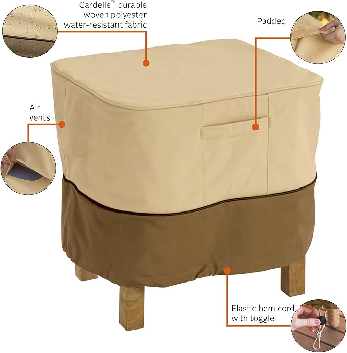 Classic Accessories Veranda Water-Resistant 26 Inch Square Patio Ottoman/Side - Image 5