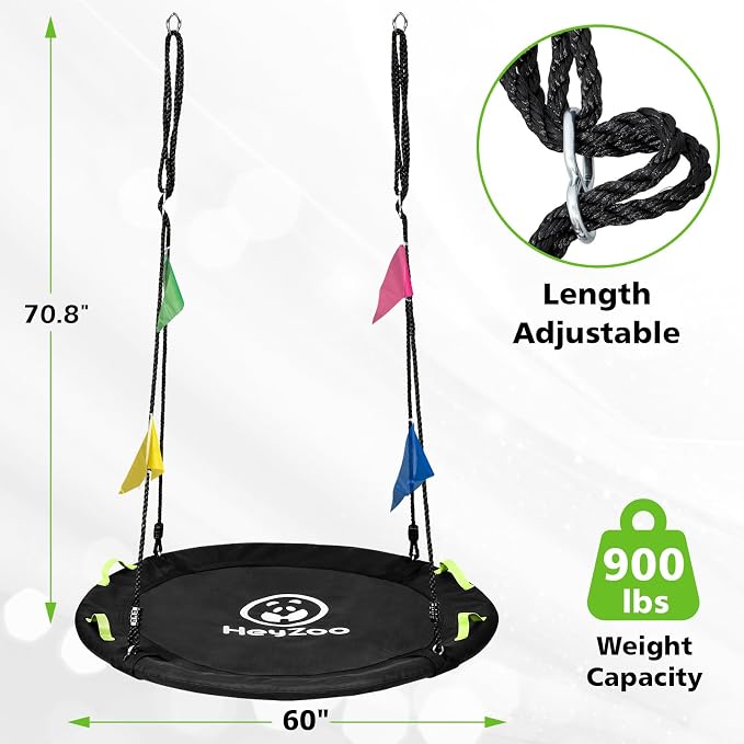 Tree Swing, 60 inch Larger Saucer Swing - Image 2