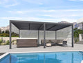 PURPLE LEAF Louvered Pergola 94AS 12' x 20' Outdoor Aluminum Pergola by PURPLELEAF