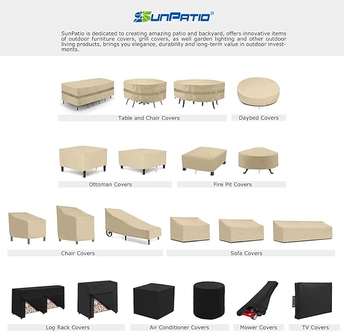 SunPatio Outdoor Patio Sofa Cover - Image 7