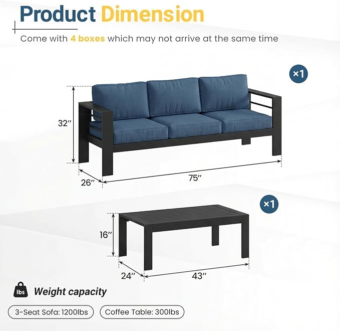 Solaste Aluminum Patio Furniture Set - Image 2