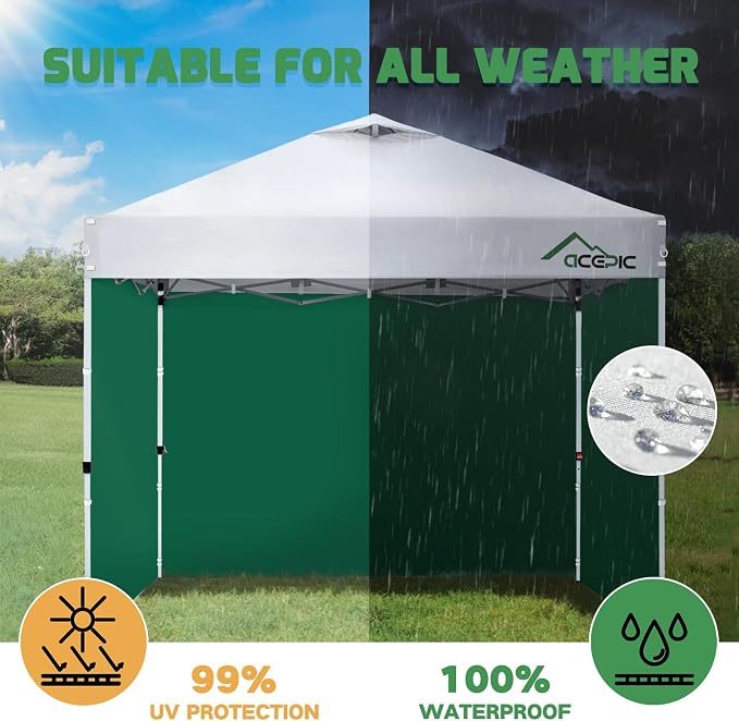 Sidewalls for 10x10 Pop Up Canopy, 210D Polyester Waterproof Canopy Sidewalls - Image 6