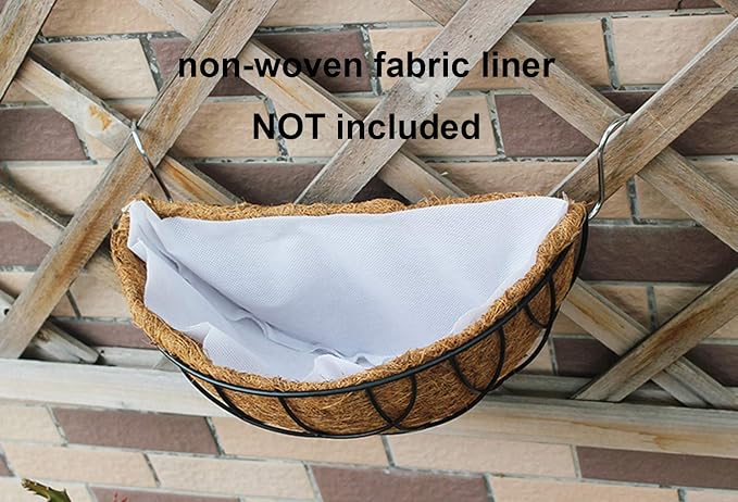 Tosnail 3 Pack 10" Metal Hanging Flower Pots Hanging Planters Plant Basket - Image 9