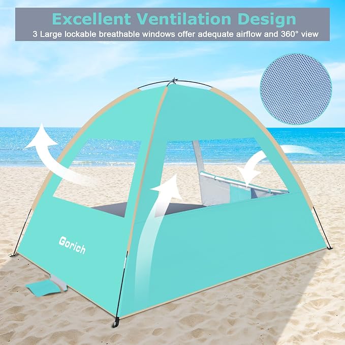 Gorich Beach Tent Sun Shelter for 3/4-5/6-7/8-10 Person - Image 6