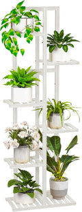 6 Tier Bamboo Plant Stand Indoor, Wood Tall Flower Holder Corner Tiered Plant by ROMGUAR+CRAFT