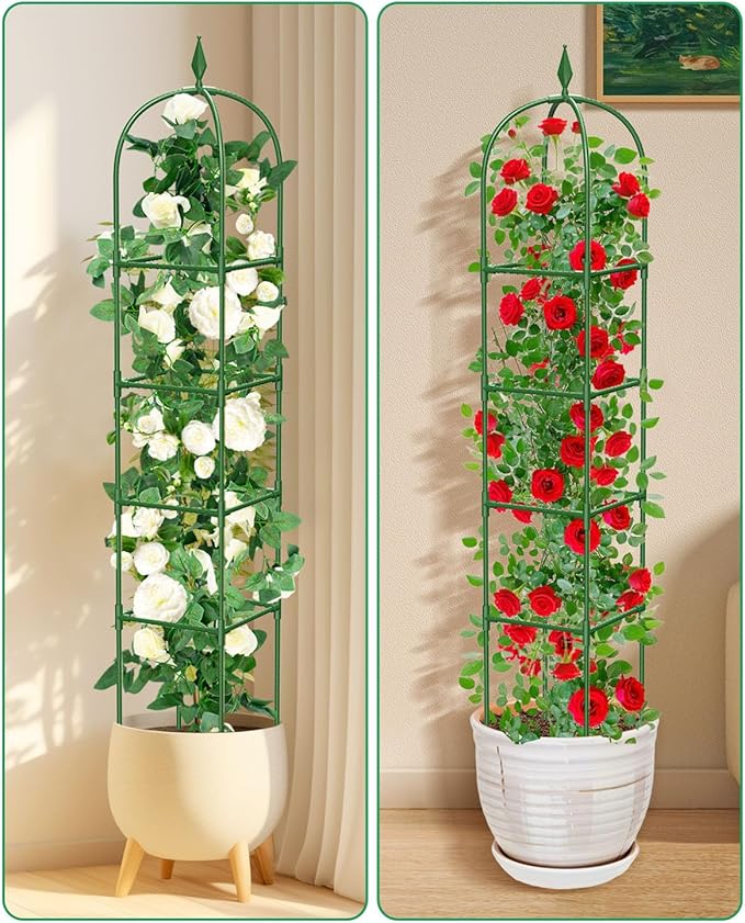 Garden Trellis for Climbing Plants Outdoor & Indoor - 6Ft Tall Rustproof Plant - Image 6