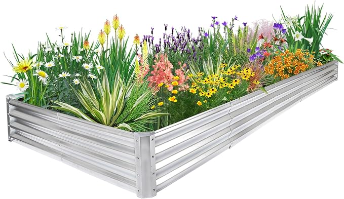 JERIA 12×4×1ft Raised Garden Bed by JERIA