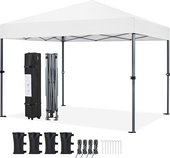Yaheetech 10x10 1-Person Setup Pop Up Canopy Tent, Instant Portable Commercial by Yaheetech