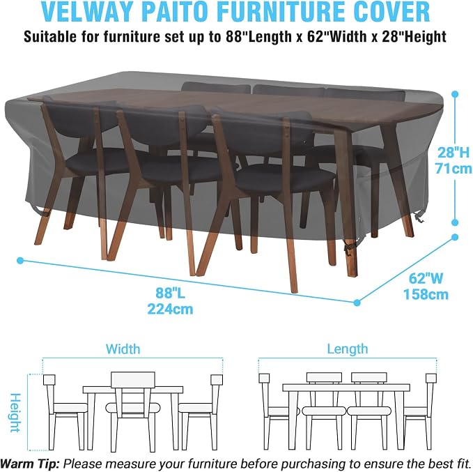 Velway Patio Table Chairs Set - Image 6