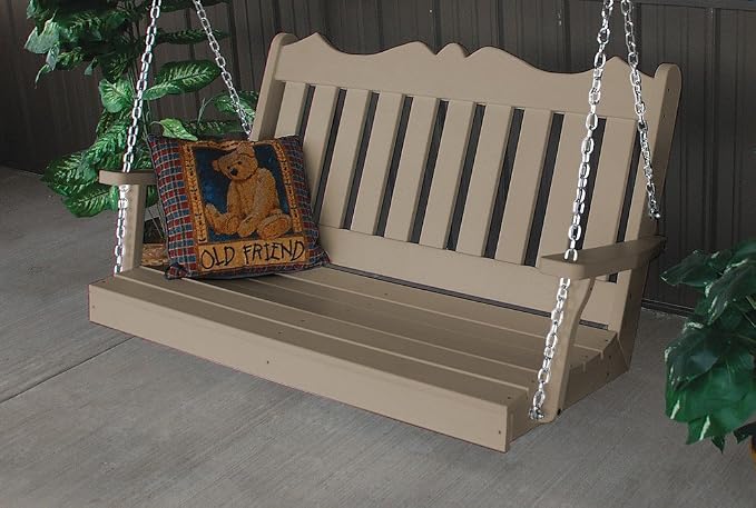 A & L Furniture Poly Royal English Porch Swing, Weathered Wood by Unknown