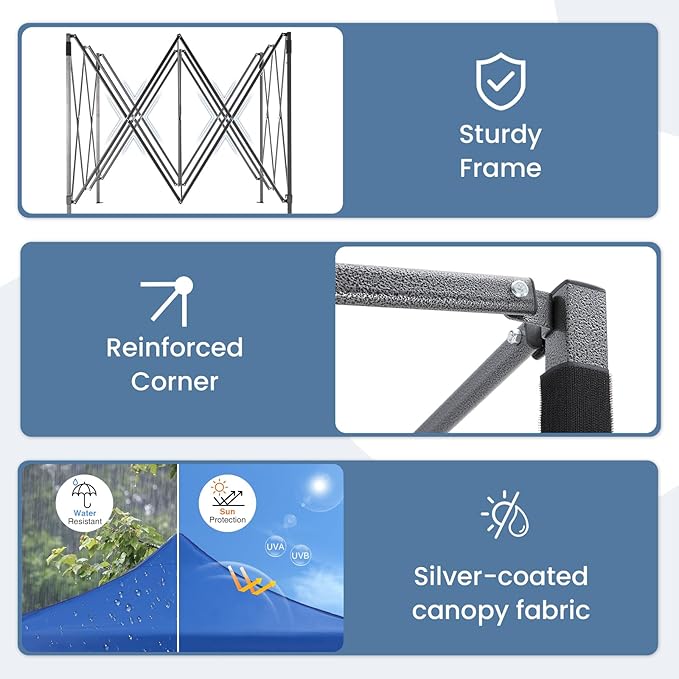 NEWBULIG Pop Up Canopy 9.5x9.5 FT Easy Up Tents - Image 3