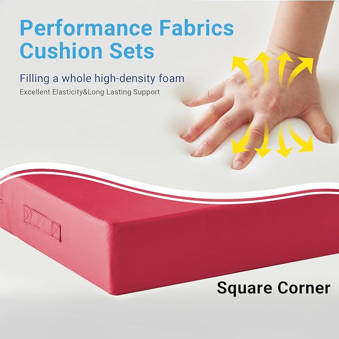 Outdoor Cushions for Patio Furniture, Outdoor Seat Cushion Set 24 x 24 x 4 Inch - Image 4