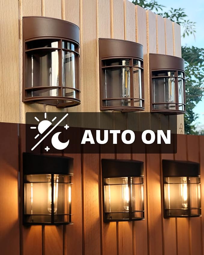 Solar Fence Lights, 8 Pack Deck Light Waterproof Solar Outdoor Lights - Image 5