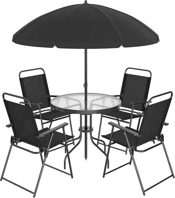 Shintenchi 6 Piece Patio Dining Set - Image 8