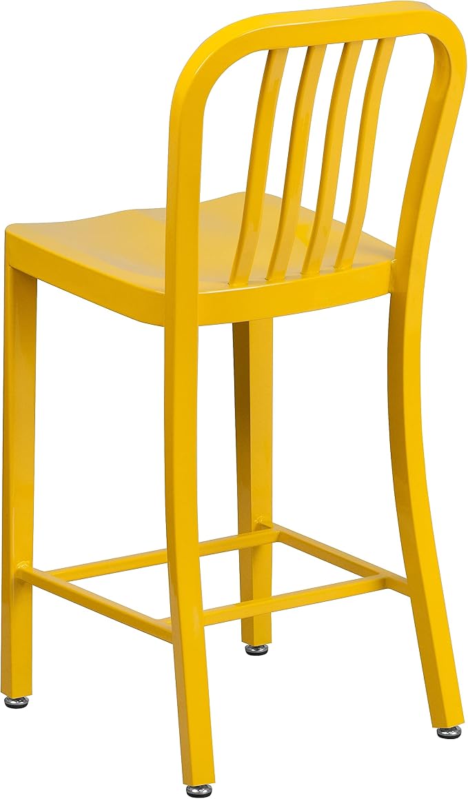 Flash Furniture Gael Commercial Grade 2 Pack 24" High Yellow Metal - Image 8