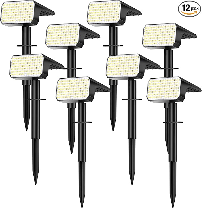 LANSOW Solar Spot Lights Outdoor Waterproof IP67, Solar Landscape Spotlights by LANSOW