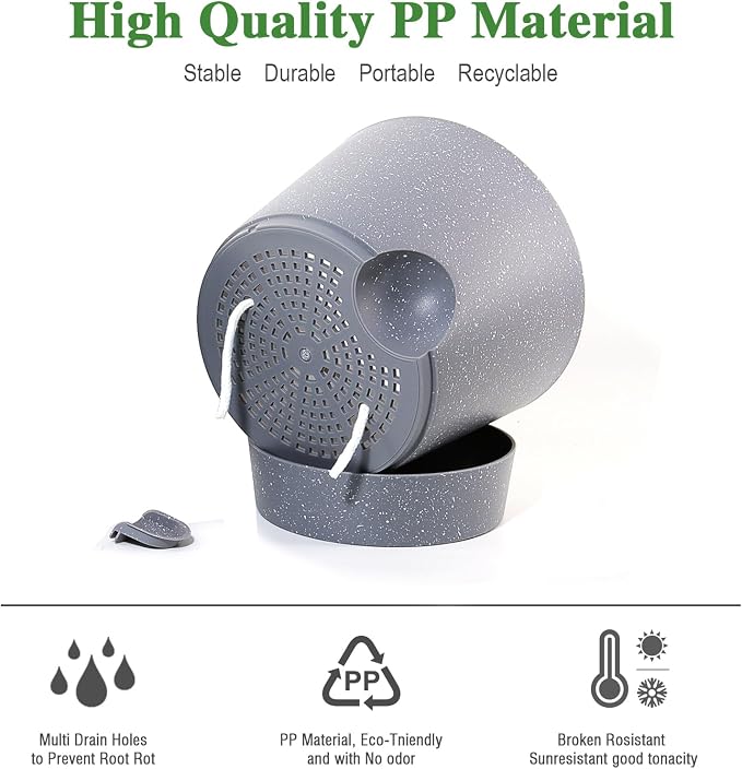 Self Watering Pots for Indoor Plants, 12 inch Planters - Image 5