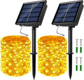 2 Pack Solar Powered Fairy String Lights Outdoor Waterproof 8 Modes Twinkle by JosMega