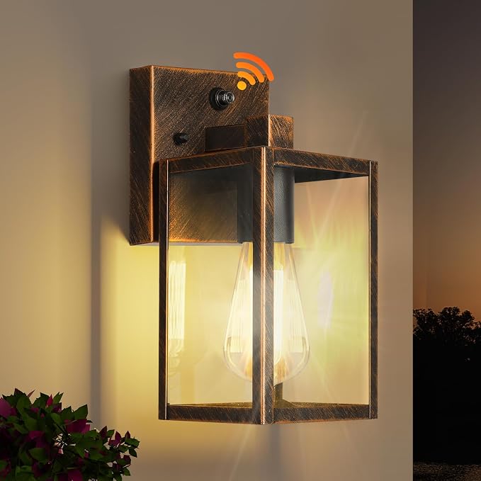 WIHTU Gold Dusk to Dawn Porch Lights Fixtures, Outdoor Lights by WIHTU