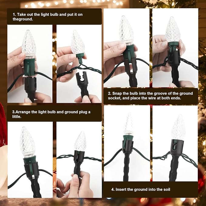 60 Pcs 5 Inch Christmas Light Stakes Universal Yard Lawn Holiday Light Stakes - Image 3