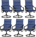 PHI VILLA Patio Swivel Dining Chairs Set of 6, All Weather Outdoor Chair by PHIVILLAThepioneerofcomfortablehouseholdsupplies