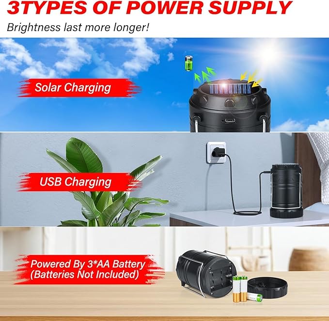 Solar Camping Lantern 4-Pack - Image 2