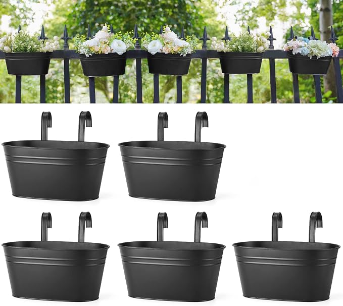 Dahey 10.5 Inch Metal Iron Hanging Flower Pots by Dahey