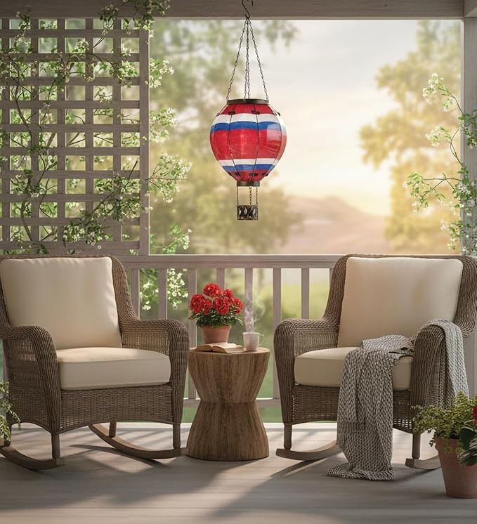 Regal Art & Gift Hot Air Balloon Solar Lantern – Hanging Solar-Powered LED - Image 2
