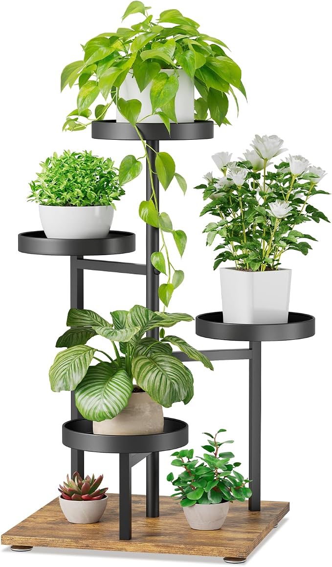 iDavosic.ly 4 Tier Plant Stand Indoor, Tiered Corner Flower Holder Shelf Outdoor by iDavosicly