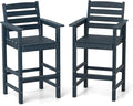 Tangkula Patio Adirondack Chairs Set of 2, HDPE Bar Height Chair by TANGKULA