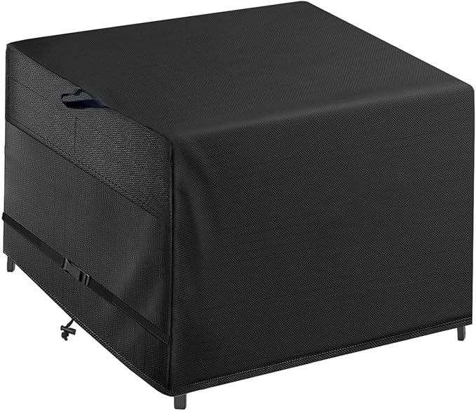 Outdoor Patio Square Table Cover 42 inch Black Heavy Duty Waterproof Cover by Wnanan