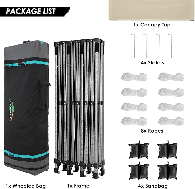 COBIZI 10x30 Pop up Canopy, Heavy Duty Outdoor Party Tents - Image 7