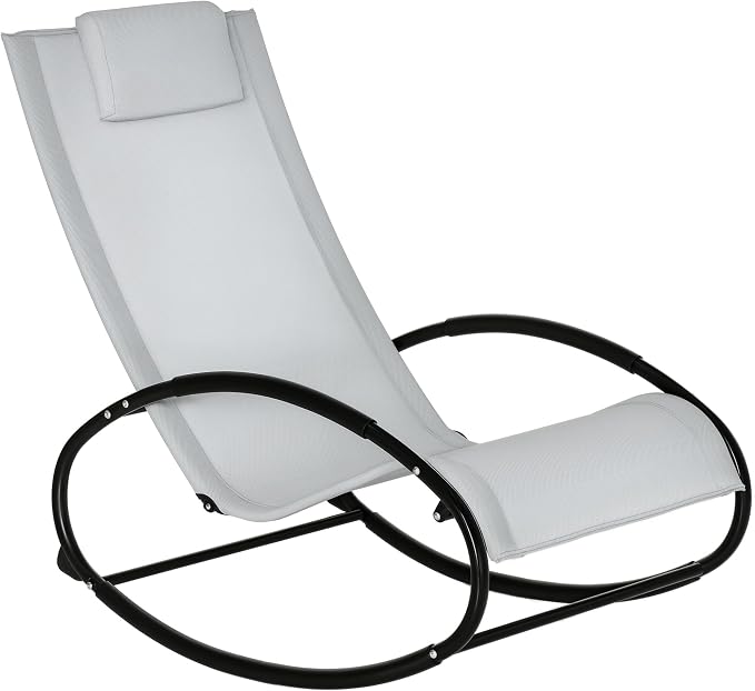 Outsunny Pool Lounger, Outdoor Rocking Lounge Chair by Outsunny