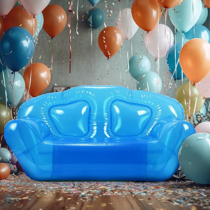 Kigley Inflatable Chair Blow Up Couches Transparent Inflatable Sofa Seat Yard - Image 2