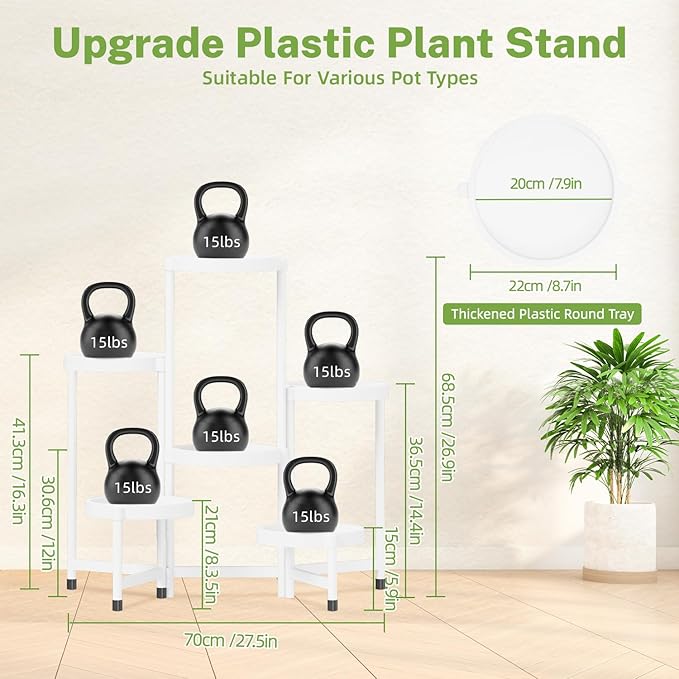 iDavosic.ly 6 Tier Folding Plant Stand Indoor Outdoor - Image 5