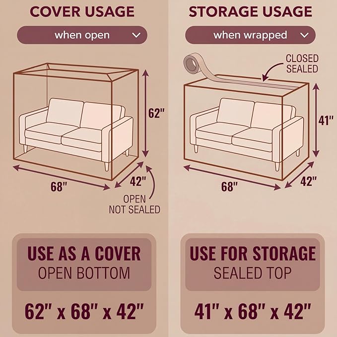 Wowfit Furniture Cover Dust-Proof Moving Bag - Image 2