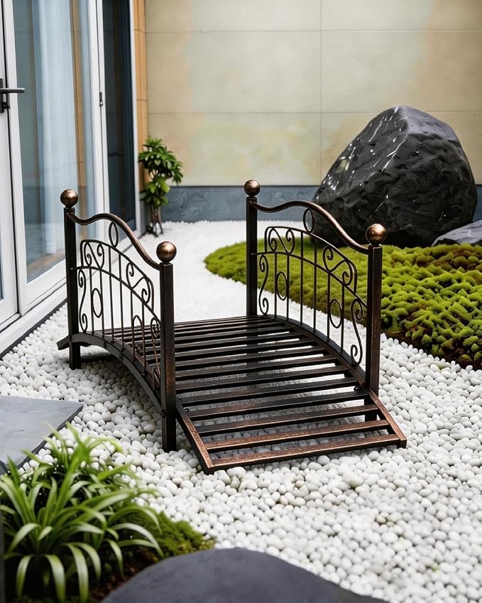 Outvita Metal Garden Bridge for Outdoor, Elegant Decorative Bridge - Image 6