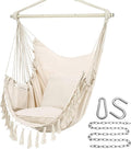 Y- STOP Hammock Chair Hanging Rope Swing, Max 500 Lbs, 2 Cushions Included by Y-STOP