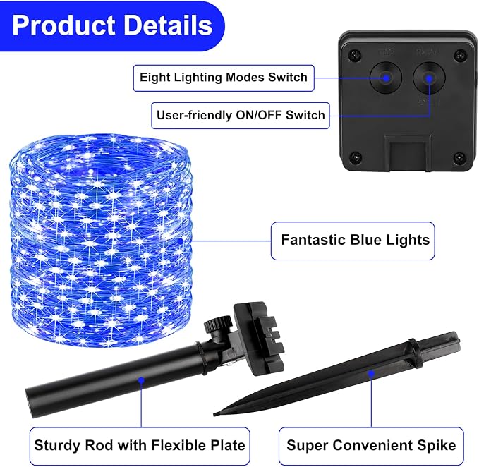 Brightever Solar String Lights Outdoor Waterproof, Solar Christmas Lights - Image 2
