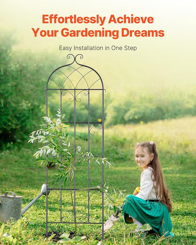 VEVOR 71 x 20 in, 2 Packs Rustproof Metal Garden Flower Trellis, Outdoor - Image 5