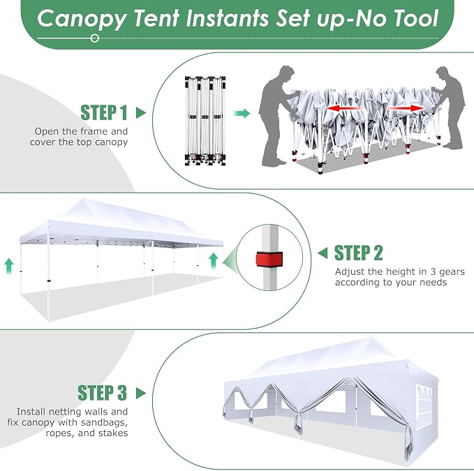 COBIZI Canopy Tent 10x30 Pop Up Canopy - Image 3