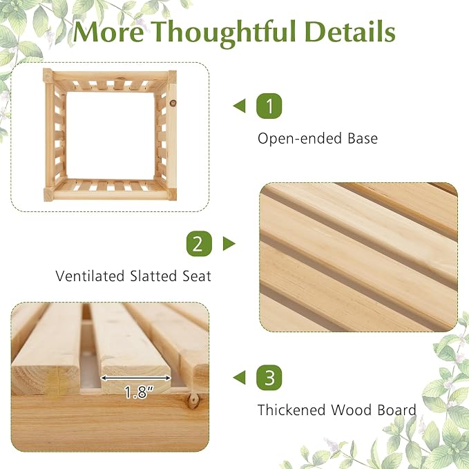 HAPPYGRILL Patio Wooden Bench - Image 7