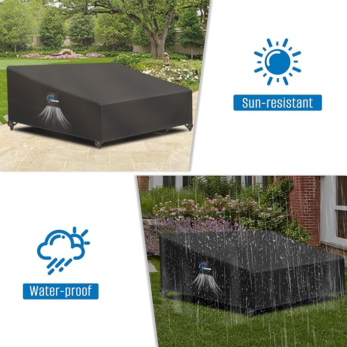 SIRUITON Garden Patio Rattan Daybed Cover Patio Bed Cover 61" W x 48" D x 37" H - Image 6