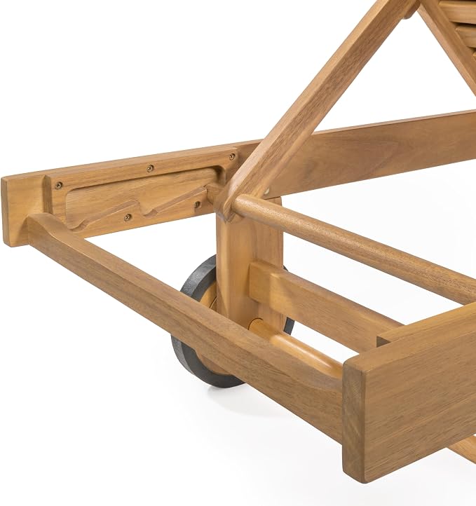 JONATHAN Y LNG1000E Mallorca 77.56"x23.62" Modern Classic Adjustable Acacia - Image 8