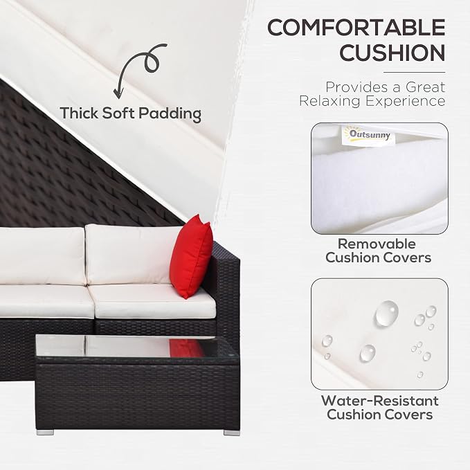 Outsunny 5-Piece Patio Furniture Set - Image 4