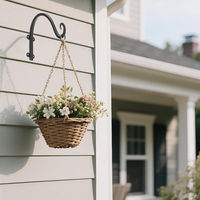 4 Pack 12Inch Plant Hanger, Sturdy Hanging Plant Bracket Hooks Outdoor - Image 3