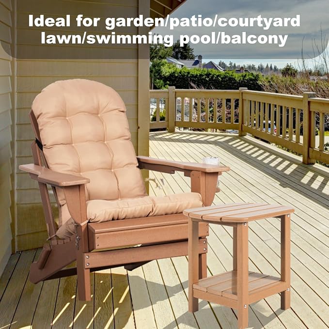 Adirondack Outdoor Side Table, 16.5” HDPE Small Patio Table - Image 6