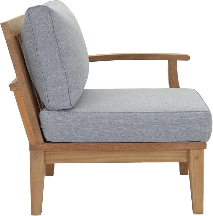 Modway Marina Premium Grade A Teak Wood Outdoor Patio Right-Facing Sofa in - Image 4